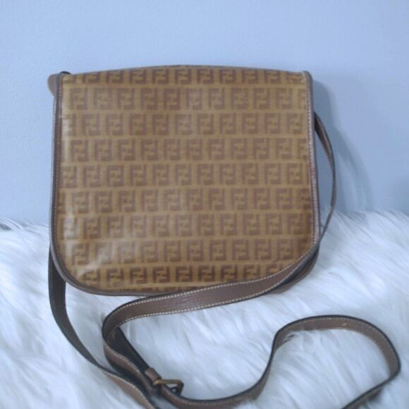 Fendi zucca vintage coated canvas crossbody EUC - Picture 3 of 10